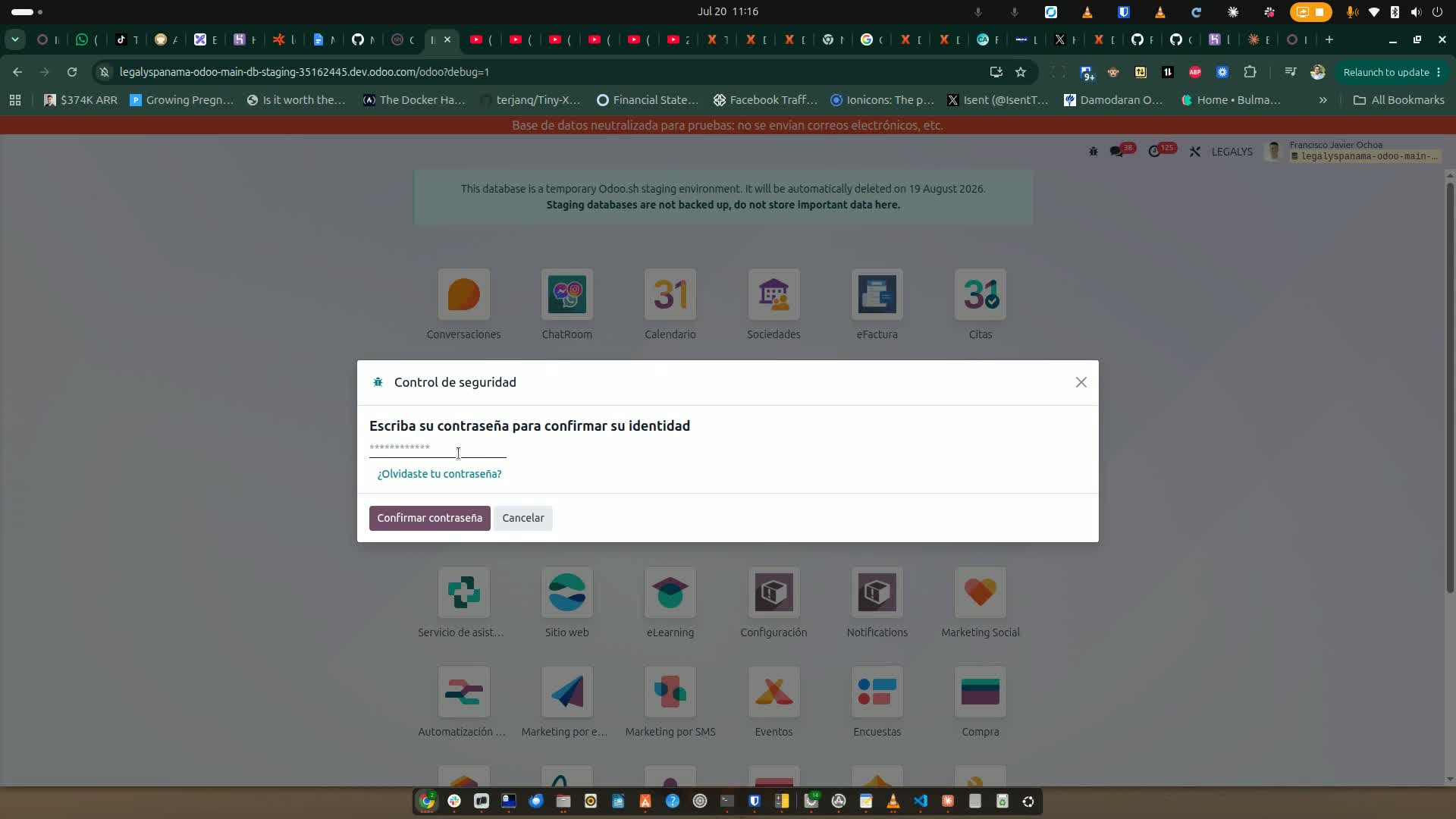 Autenticación del usuario