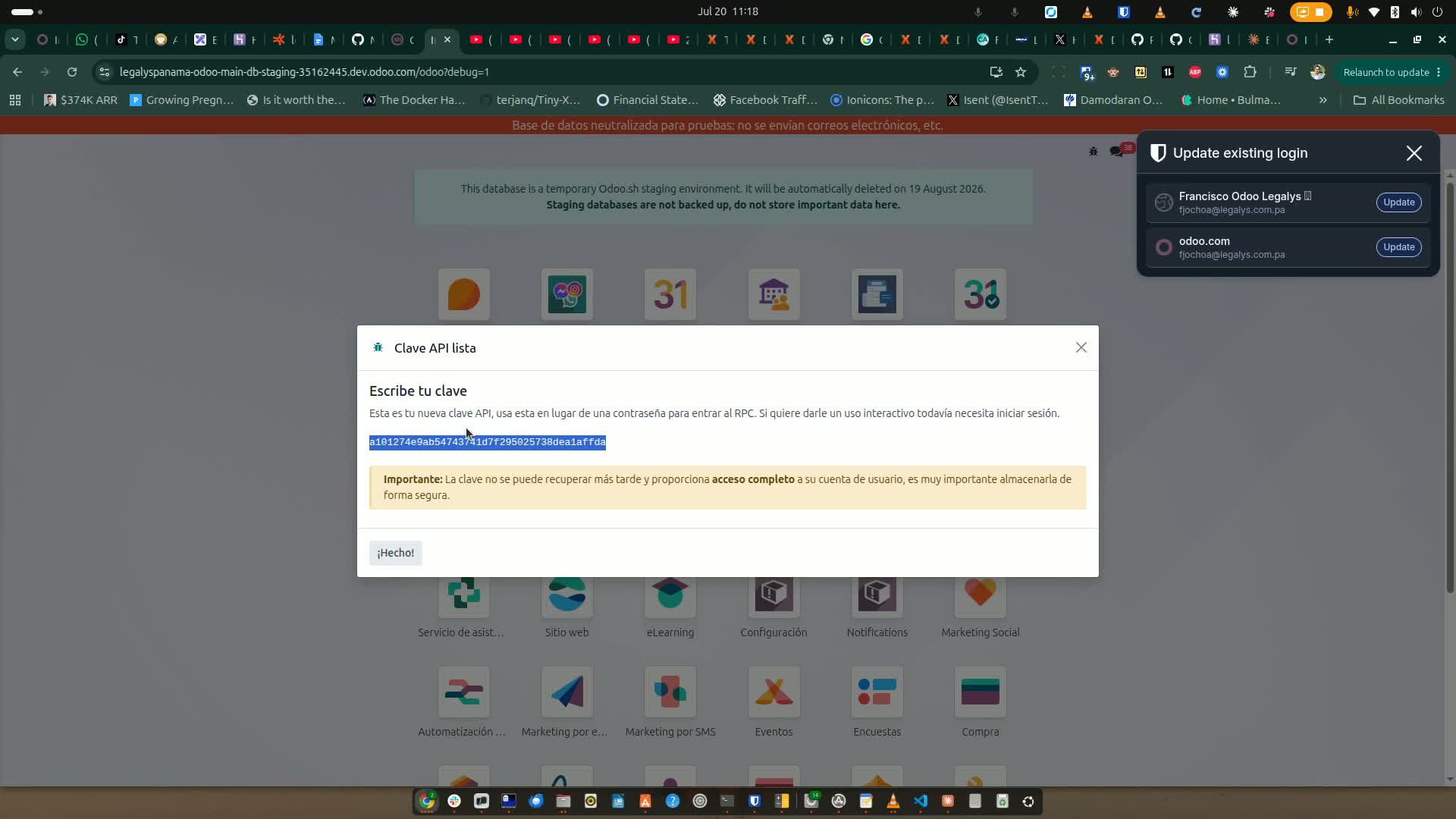 Limpieza de claves en entornos de desarrollo
